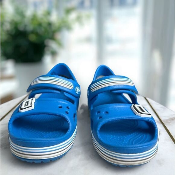CROCS Toddler Kids Childrens Crocband Sandals Blue size 12C - Picture 7 of 16